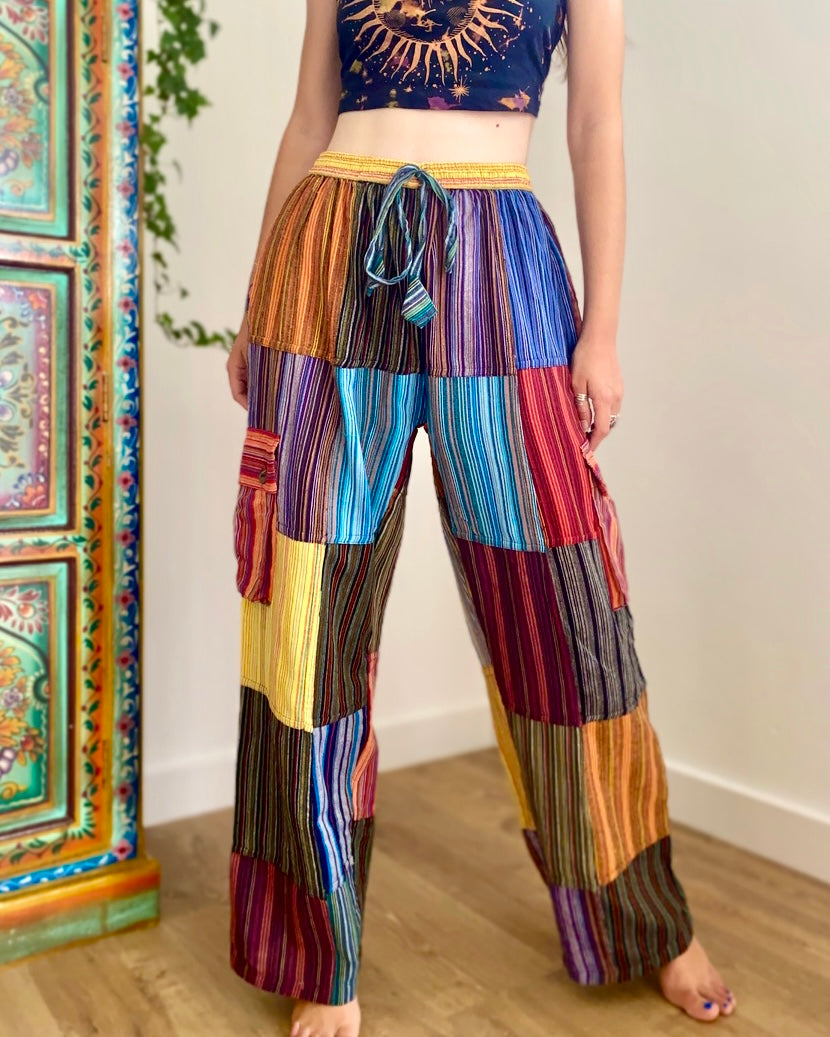 Striped Patchwork Trousers – EthicalRoots
